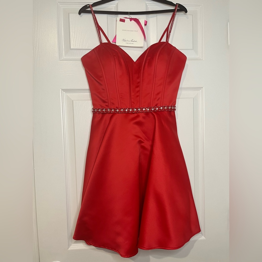 Homecoming Dress | Red | Morilee | has pockets